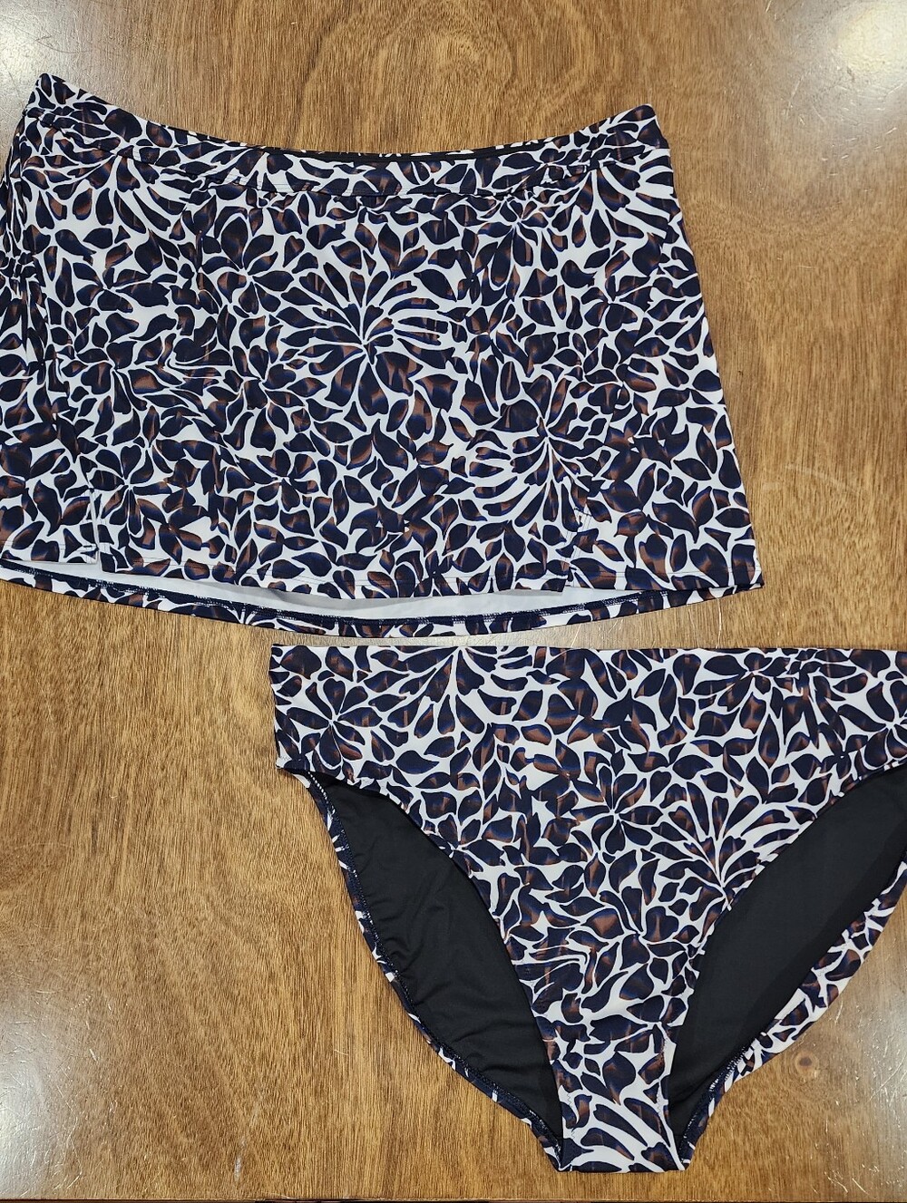 Garnet Hill Bikini Bottom Bundle Botanical Leaf Print Size 18 Plus Size NWT